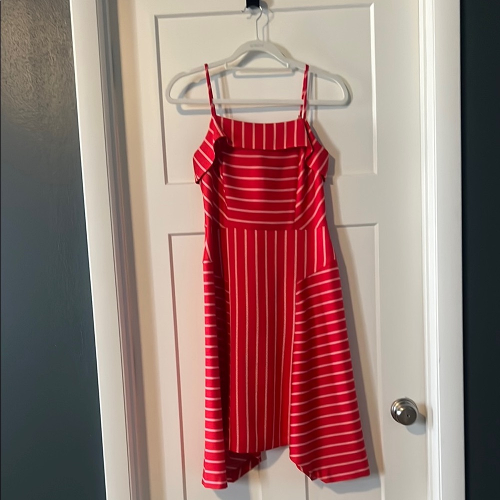 Banana Republic Red Striped A-line Sundress